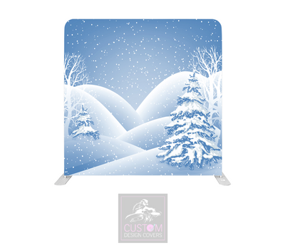 Snowy Hills Lycra Pillowcase Backdrop Cover (DOUBLE SIDED)