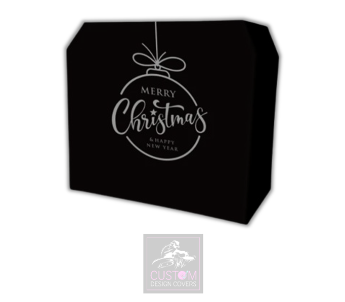 Merry Christmas Lycra DJ Booth Cover *Black/Grey*