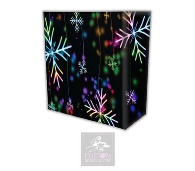 Christmas Snowflakes Lycra DJ Booth Cover