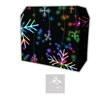 Christmas Snowflakes Lycra DJ Booth Cover