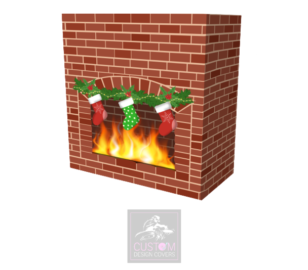 Christmas Fireplace Booth Cover Combi