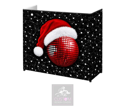 Christmas Mirror Ball Lycra DJ Booth Cover