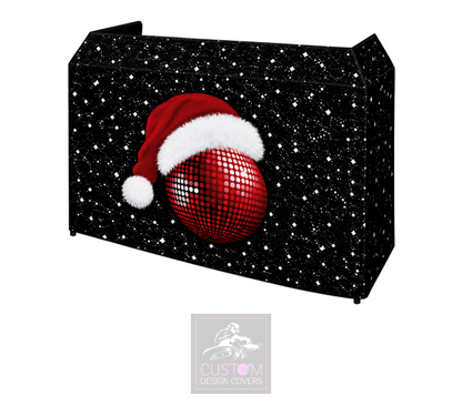 Christmas Mirror Ball Lycra DJ Booth Cover