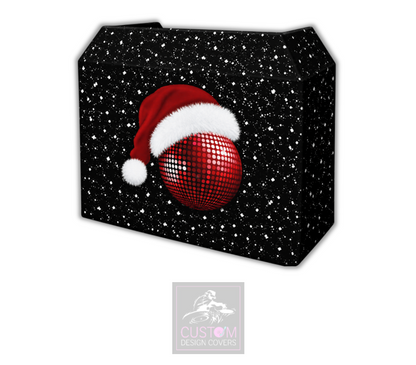 Christmas Mirror Ball Lycra DJ Booth Cover