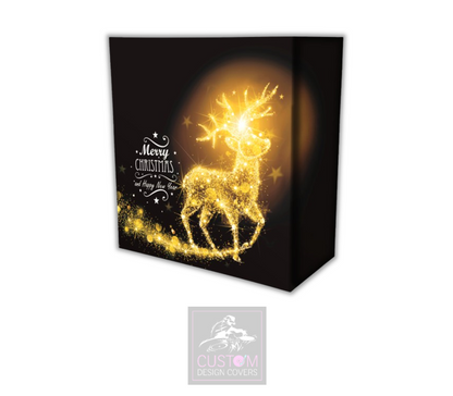 Christmas Reindeer *Gold* Lycra DJ Booth Cover