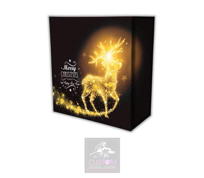 Christmas Reindeer *Gold* Lycra DJ Booth Cover
