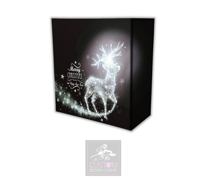 Christmas Reindeer *Silver* Lycra DJ Booth Cover