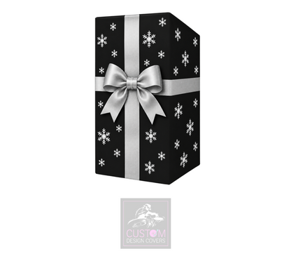 Christmas Grey Ribbon Lycra DJ Booth Cover