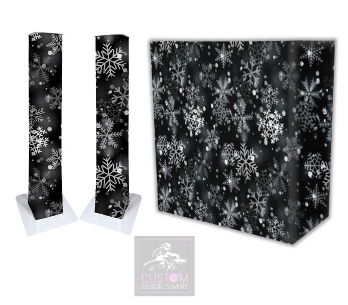 Christmas Snowflake Lycra DJ Booth Cover (PACKAGE BUNDLE)