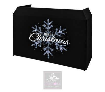 Christmas Snowflake Lycra DJ Booth Cover