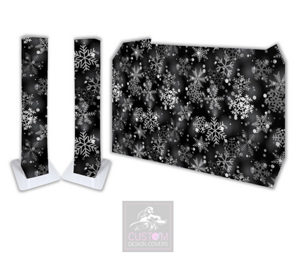 Christmas Snowflake Lycra DJ Booth Cover (PACKAGE BUNDLE)