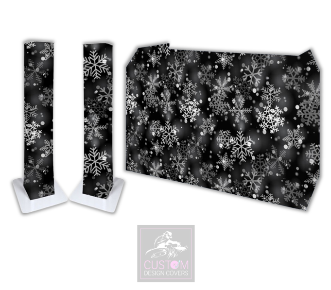Christmas Snowflake Lycra DJ Booth Cover (PACKAGE BUNDLE)
