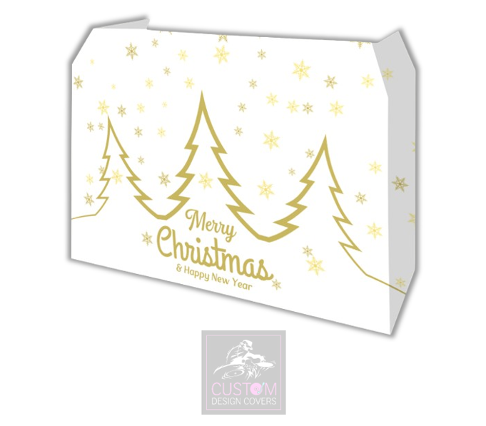 White Christmas *GOLD* Lycra DJ Booth Cover