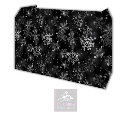 Christmas Snowflakes Lycra DJ Booth Cover