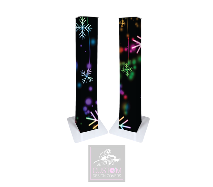 Christmas Snowflake Podium Covers (PAIR)