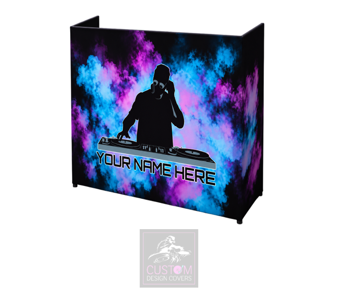 Coloured Smoke Custom Lycra DJ Booth Cover