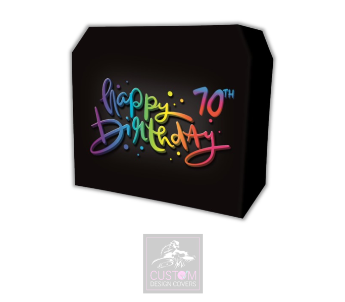 Happy 70th Birthday Lycra DJ Booth Cover 
