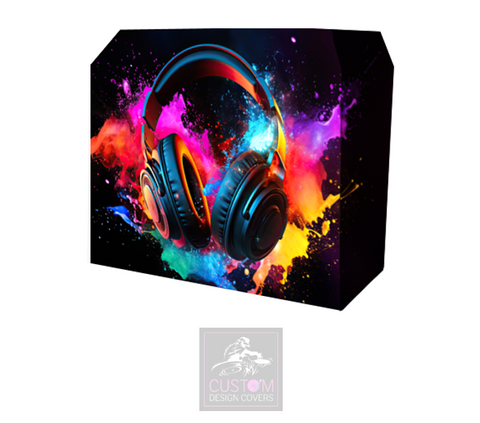 Colourful Headphones DJ Booth Cover - MKII