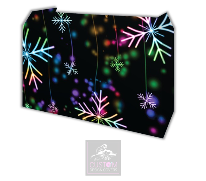 Christmas Snowflakes Lycra DJ Booth Cover