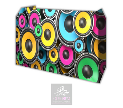 Colourful Speakers UV Lycra DJ Booth Cover