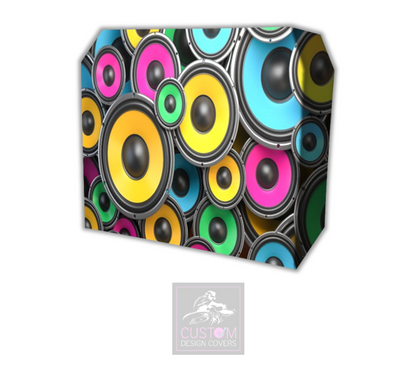 Colourful Speakers UV Lycra DJ Booth Cover