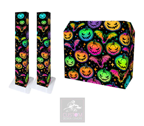 Halloween Pumpkin and Bats Lycra DJ Covers (PACKAGE BUNDLE)