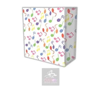 Colourful Musical Notes Lycra DJ Booth Cover