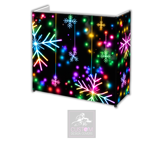 Christmas Snowflakes Lycra DJ Booth Cover