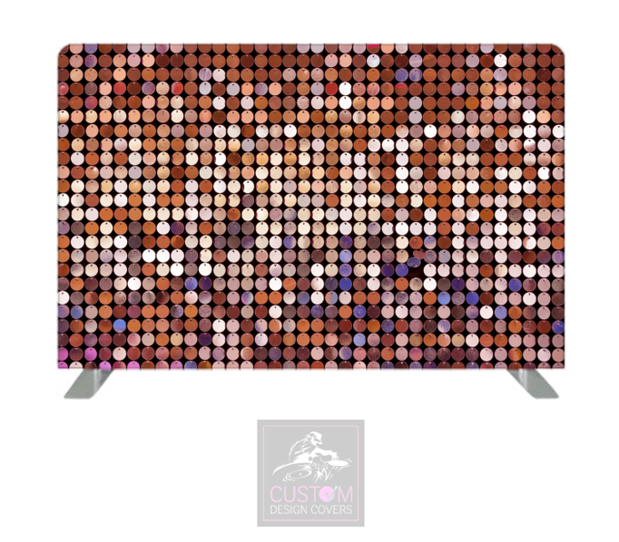 Copper Sequin Effect Lycra Pillowcase Backdrop Cover