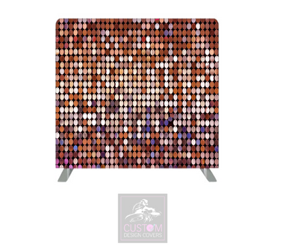 Copper Sequin Effect Lycra Pillowcase Backdrop Cover