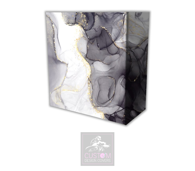 The Corporate Blend Marble Effect Lycra DJ Booth Cover