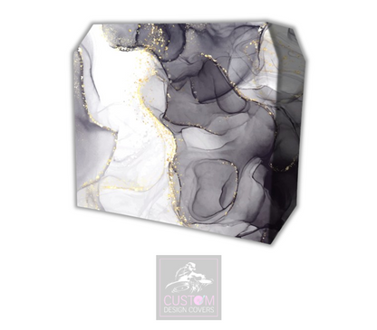 The Corporate Blend Marble Effect Lycra DJ Booth Cover