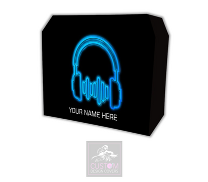 UV Effect Headphones  Custom Lycra DJ Booth Cover