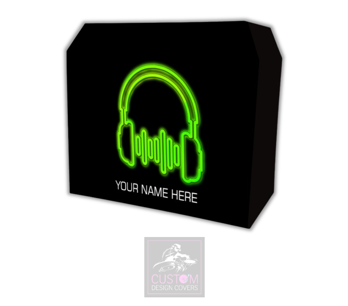 UV Effect Headphones  Custom Lycra DJ Booth Cover