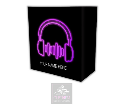 UV Effect Headphones  Custom Lycra DJ Booth Cover