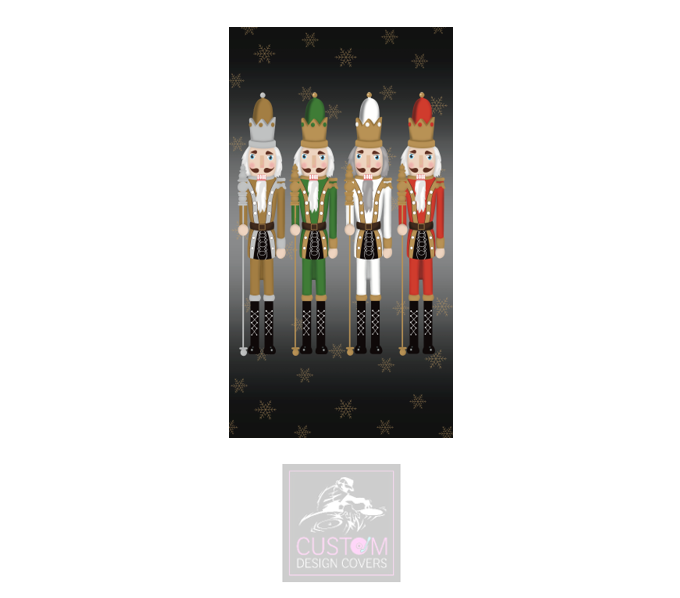 Christmas Nutcracker *MULTICOLOURED*  Podium Covers (PAIR)