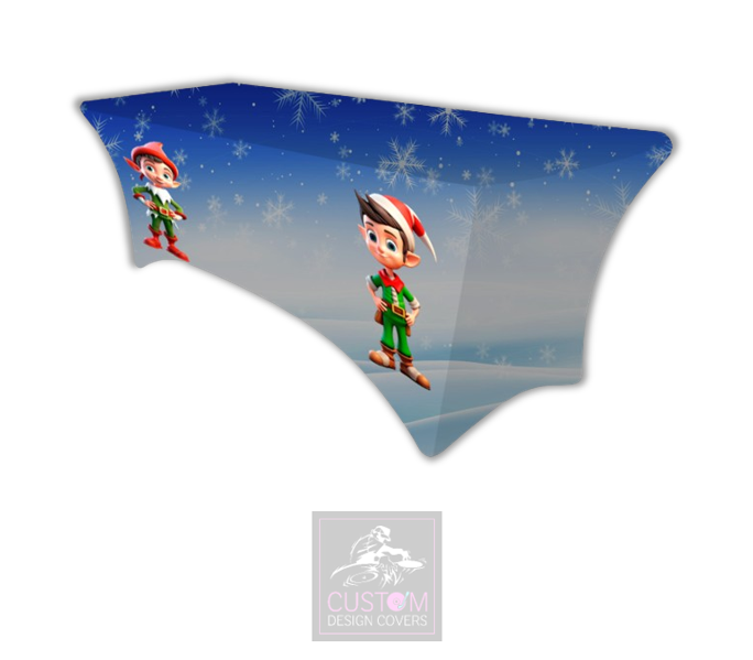 Christmas Elves Lycra Table Cover 