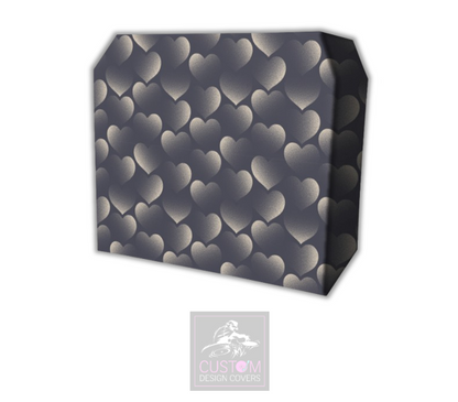 Fading Wedding Hearts Lycra DJ Booth Cover
