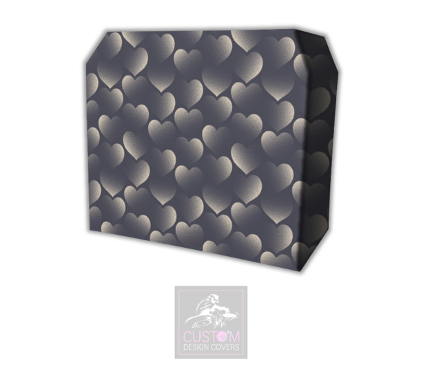 Fading Wedding Hearts Lycra DJ Booth Cover