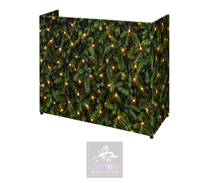 Festive Christmas Evergreen Lycra DJ Booth Cover