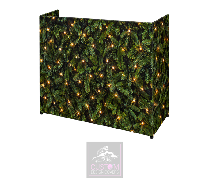 Festive Christmas Evergreen Lycra DJ Booth Cover