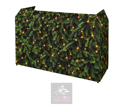 Festive Christmas Evergreen Lycra DJ Booth Cover