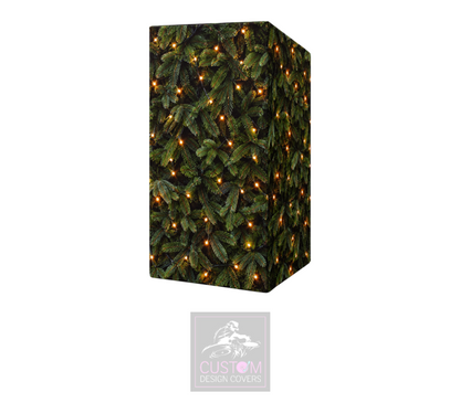 Festive Christmas Evergreen Lycra DJ Booth Cover