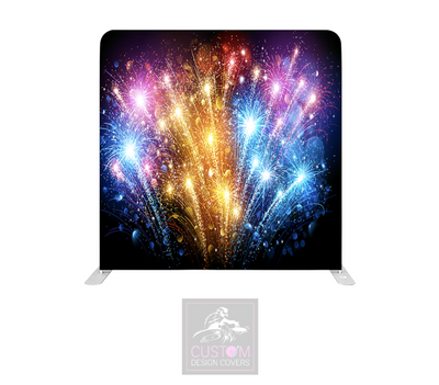 Fireworks Lycra Pillowcase Backdrop Cover
