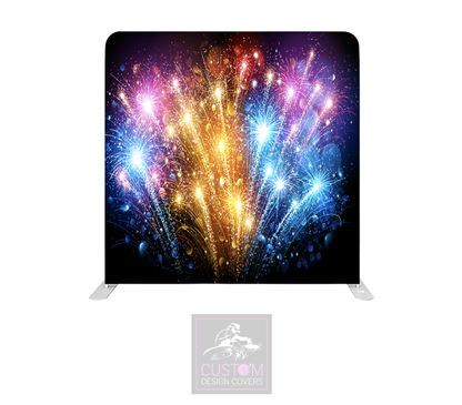 Fireworks Lycra Pillowcase Backdrop Cover