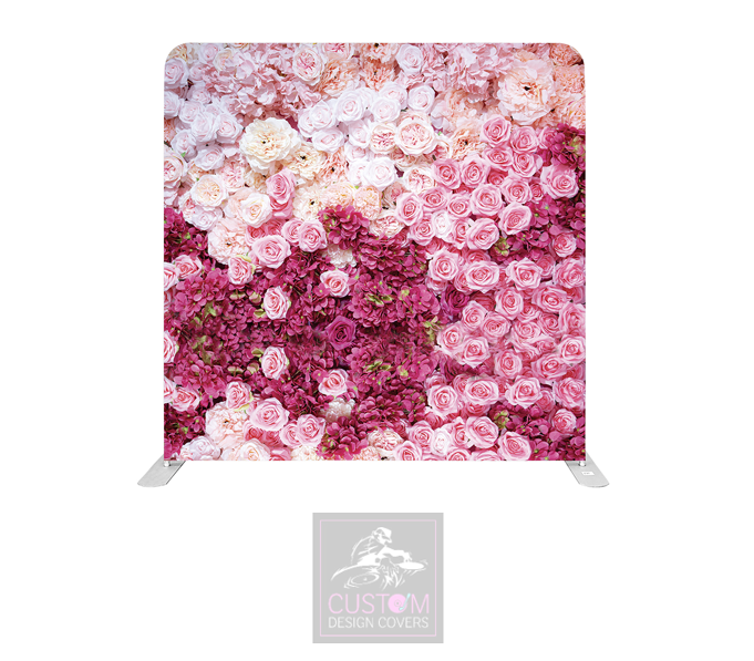 Flower Wall Effect Lycra Pillowcase Backdrop Cover (DOUBLE SIDED)