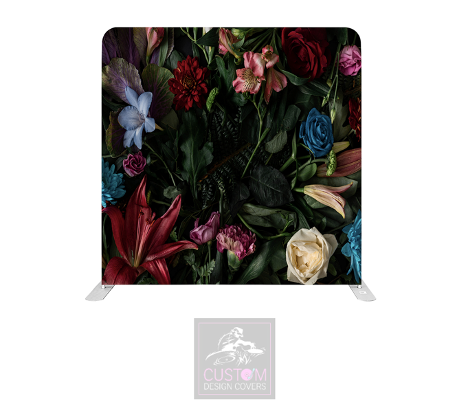 Vintage Flowers Lycra Pillowcase Backdrop Cover (DOUBLE SIDED)