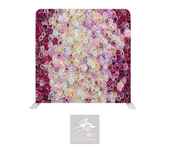 Rose Flower Wall Effect Lycra Pillowcase Backdrop Cover (DOUBLE SIDED)