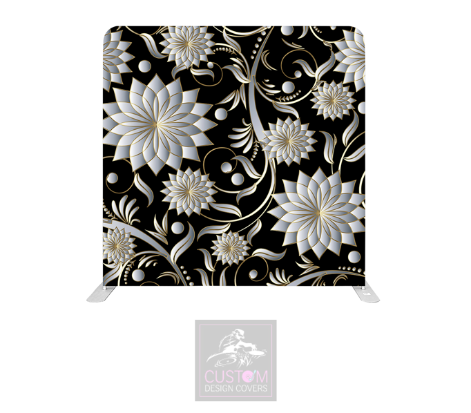 White Flower Lycra Pillowcase Backdrop Cover (DOUBLE SIDED)