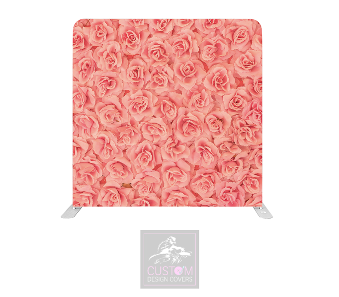 Pink Rose Lycra Pillowcase Backdrop Cover (DOUBLE SIDED)